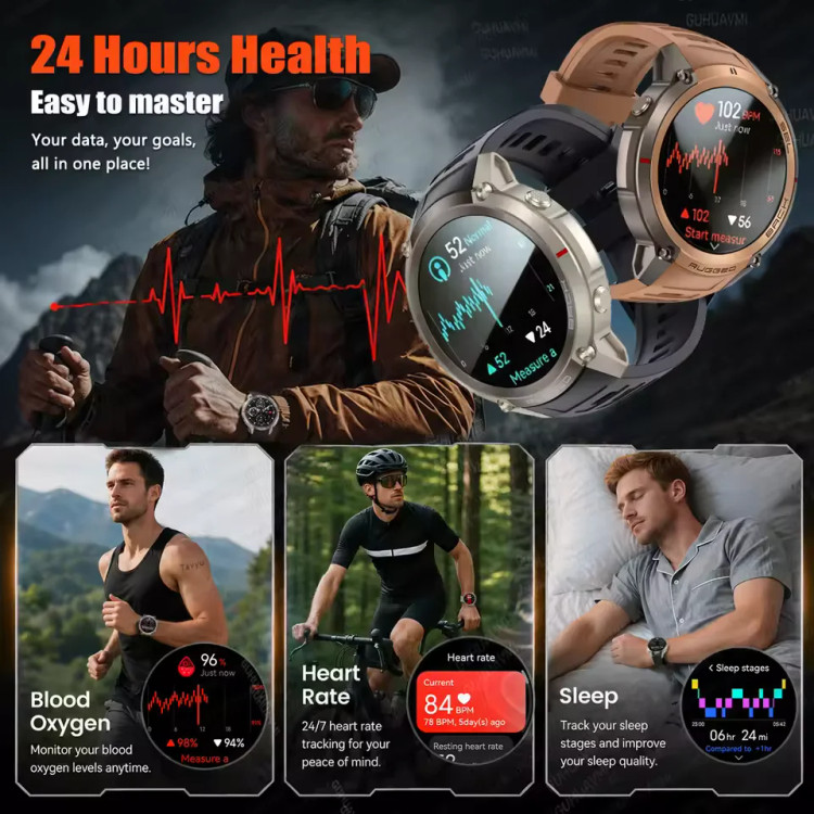 ساعت هوشمند تاکتیکال MILITARY 59 با نقشه آفلاین